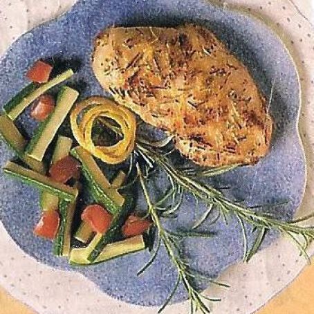 Broiled lemon-honey chicken breasts