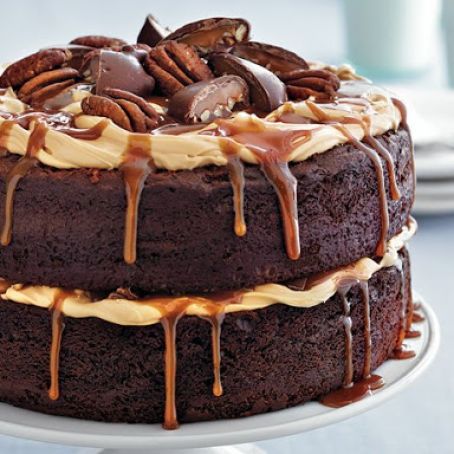 Chocolate Turtle Layer Cake