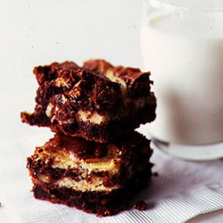 Cream Cheese–Hazelnut Brownies