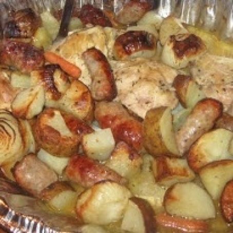 Italian Chicken, Sausage & Potato Bake*****
