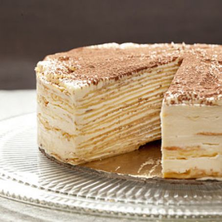 Mille-Crepe Tiramisu Cake