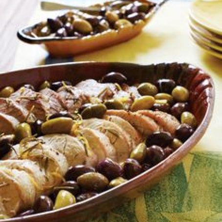 Pork Tenderloin with Roasted Olives