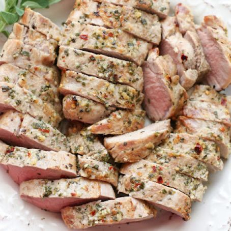 Garlic Herb Rubbed Pork Tenderloin