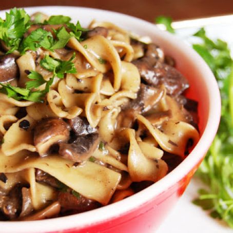 Vegan Mushroom Stroganoff