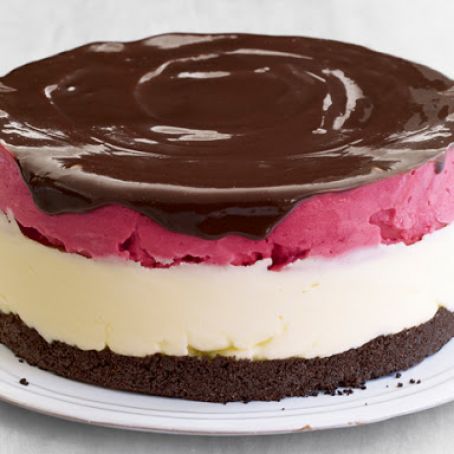 Lemon-Raspberry Sorbet Cake