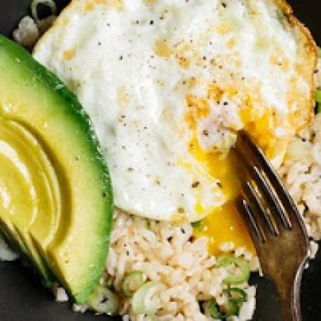 Rice Bowl with Fried Egg & Avacado