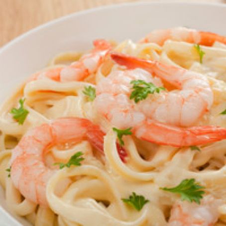 Shrimp Fettucine Alfredo (Hungry Girl)