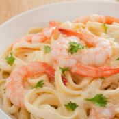 Shrimp Fettucine Alfredo (Hungry Girl)