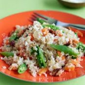 Quinoa Risotto with Carrots and Sugar Snaps