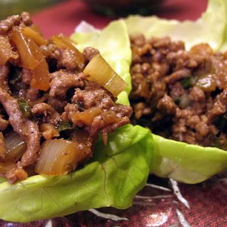 Asian Ground Beef Lettuce Wraps