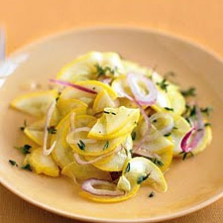 Quick Marinated Yellow Squash Salad