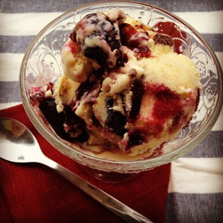 Roasted Cherry and Chocolate Ice Cream