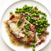 Pork Saltimbocca with Peas