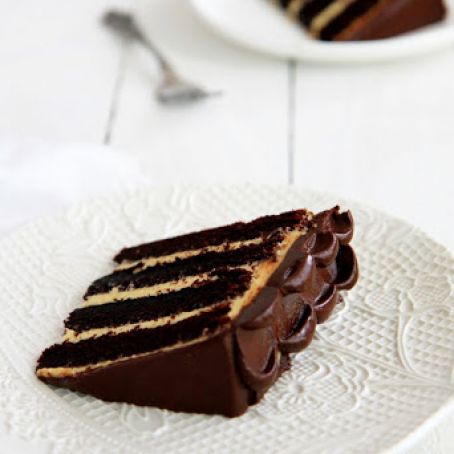 CAKE - Chocolate Cake with Peanut Butter Frosting