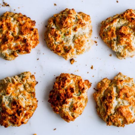 Sour Cream and Scallion Drop Biscuits