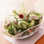 Curly Cukes and Radish Salad