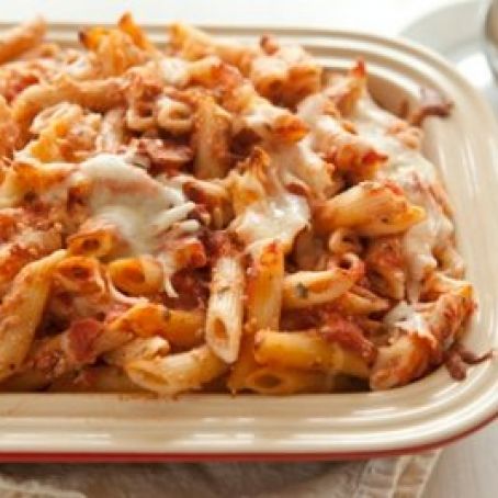 Skinny 3-cheese Penne Pasta Bake
