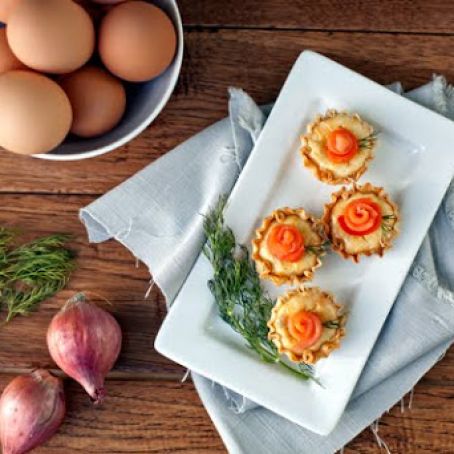 Mini Lemon Dill Cheesecake Bites with Lox