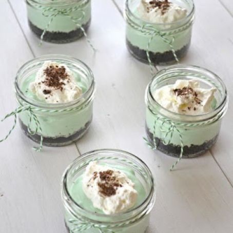 No Bake Mini Grasshopper Pies