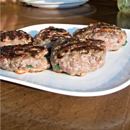 Bacon-Studded Venison Burgers