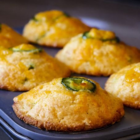 Jalapeno Cheddar Cornbread Muffins