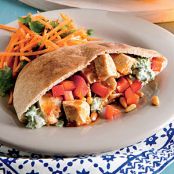 Moroccan Chicken Salad Pitas