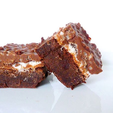 Marshmallow Crunch Brownie Bars