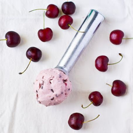 Cherry Amaretto Chocolate Chip Ice Cream