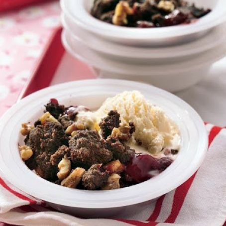 Chocolate-Strawberry Crumble