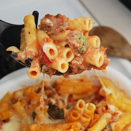 Entree, Hamburger: Baked Hamburger Ziti (WW 5pts)