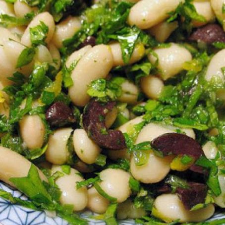 Warm Bean Salad with Fresh Herbs and Olives