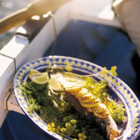 Grilled Striped Bass with Lemon and Fennel