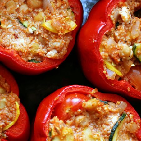 Couscous and Feta-Stuffed Peppers