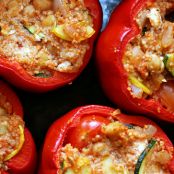 Couscous and Feta-Stuffed Peppers