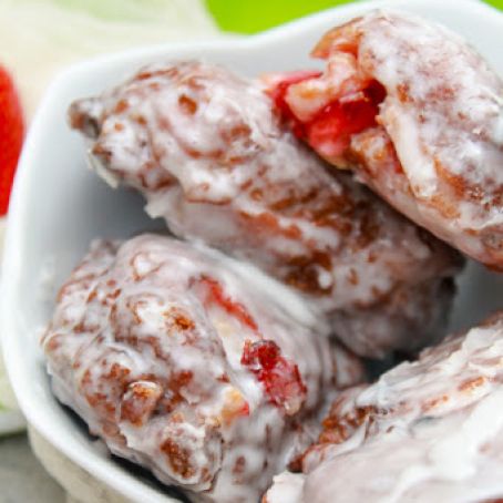 GLAZED FRESH STRAWBERRY FRITTERS