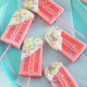Strawberry Milk Ice Pops