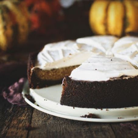 Sweet Potato Pie with Gingersnap Crust and Meringue