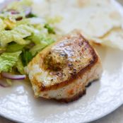 Crisp Skillet Sea Bass with Pistachio Butter