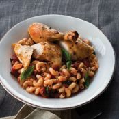 Roast Chicken-Ginger&Tomatoes,Elbow Macaroni with Pan Sauce