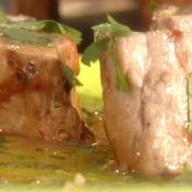 Grilled Pork Tenderloin a la Rodriguez with Guava Glaze and Orange-Habanero Mojo