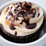 Chocolate Coconut Cupcake w/Salted Caramel Buttercream