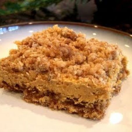 Pumpkin Streusel Cheesecake Bars