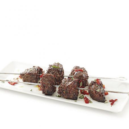 Beef Kebabs with Cherry Peppers and Oregano