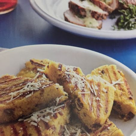 Grilled Cornmeal Cake with pecans