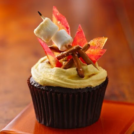 Campfire S'mores Cupcakes