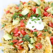 Chicken Chile Verde Nachos