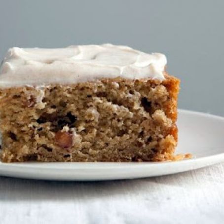 SPICED APPLESAUCE CAKE w/CREAM CHEESE