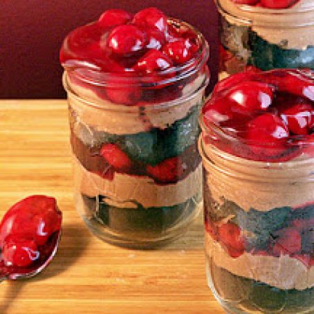 Black Forest Cheesecake in a Jar