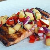 Salmon with Nectarine-Red onion Relish