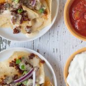 Chorizo Nachos with White Queso Sauce